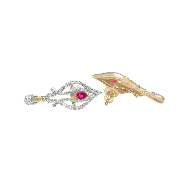 Diamond Earring (Colour Stone)