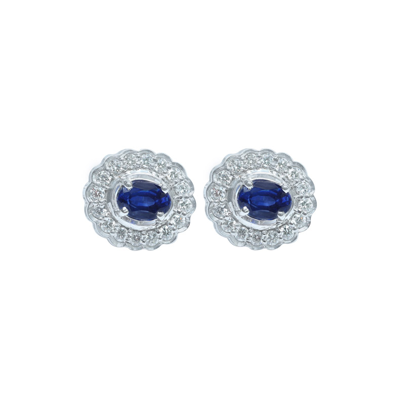 Diamond Earring (Color Stone)