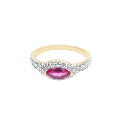 Diamond Ring, Ladies  (Colour Stone)