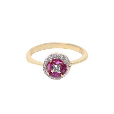 Diamond Ring,  Ladies  (Colour Stone)